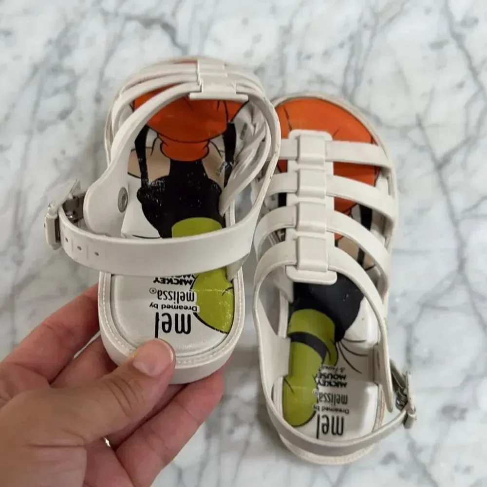 Mini Melissa Mel Goofy Disney sandals girls size 2